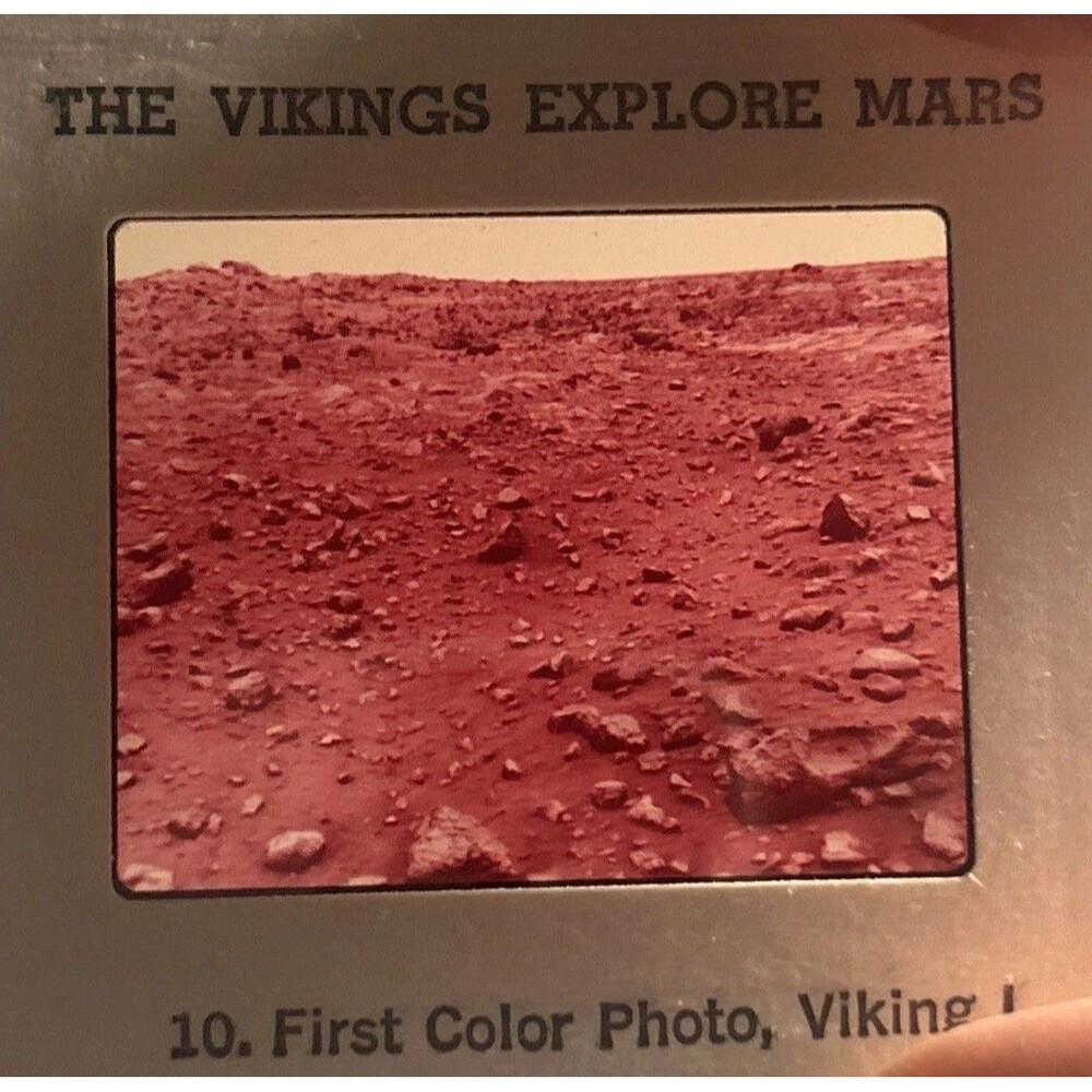 Vintage Viking 1 Mars Mission 1st Color Photo NASA Space 35mm Slide Holiday Film